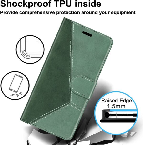 ClickCase Trend Series for Realme GT 2 Leather Wallet Flip Case Magnetic Closure Flip Cover for for Realme GT 2 (Olive Green)