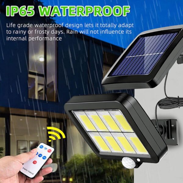 Solar Lights Outdoor Motion Sensor Waterproof 120° Lighting Angle Solar Garden Light 5 M Cable || 3 Lighting Modes ||Night Spotlight for Garden, Wall, Outdoor, Yard (1, Solar Light)