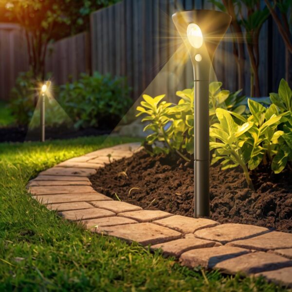 Lifelong Solar Outdoor Garden Light for Home Decor- Solar Panel Lifelong Solar Outdoor Garden Light for Home Decor- Solar Panel with LED Light & Upto 10hrs use - Waterproof Wall Lamp - Light Sensor - 2 Light Modes for Garden Pathway Staircase Lawns