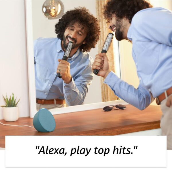 Amazon Echo Pop| Smart speaker with Alexa and Bluetooth| Full sound, balanced bass, crisp vocals| Purple