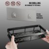 Leawall Heavy Duty Plastic Self-Adhesive Bathroom Shelf - Multipurpose Wall-Mounted Floating Storage Organizer for Bathroom, Kitchen, Bedroom, Office - Strong, Durable(2 Pcs)