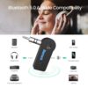 Sounce Bluetooth Receiver/Hands-Free Car Kit, Portable 3.5mm Bluetooth Aux Adapter Wireless Music Streaming for Home, Car Audio System, Headphone, Speaker (Bluetooth 4.2, A2DP, 40 FT Range)