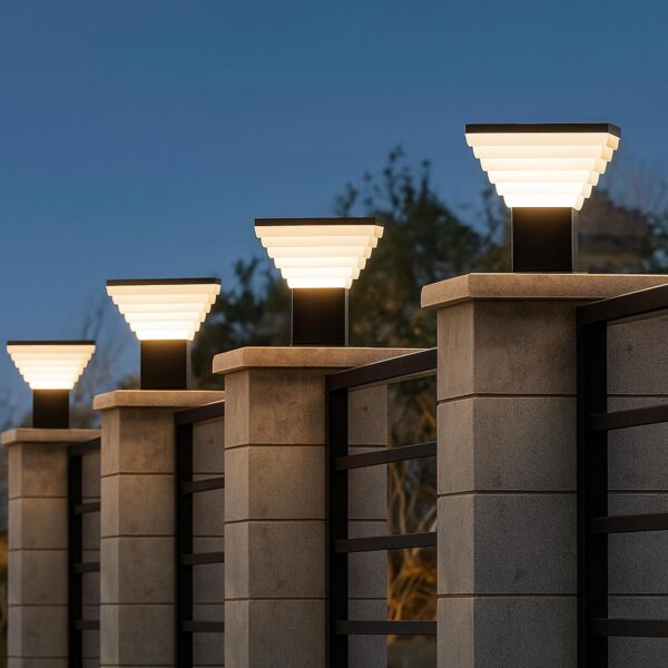 DarkVision Metal and Polycarbonate Main Gate Light for Outdoor Pillars Durable Waterproof Post Lamp for Garden, Driveway, Entrance, Driveway,Pathway, Lawn and Fence Columns (Without Bulb)
