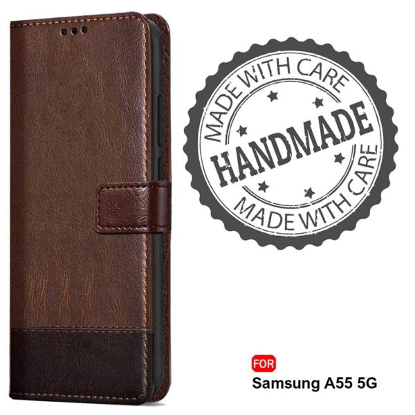 1776833108_TheGiftKart-Flip-Back-Cover-Case-for-Samsung-Galaxy-A55-5G-Dual-Color-Leather-Finish-Inbuilt-Stand-Pockets-Wallet-Style-Flip-Back-Case-Cover-for-Samsung-A55-5G-Faux-Leather-Brown-Coffee.jpg TheGiftKart Flip Back Cover Case for Samsung Galaxy A55 5G | Dual-Color Leather Finish | Inbuilt Stand & Pockets | Wallet Style Flip Back Case Cover for Samsung A55 5G (Faux Leather, Brown & Coffee)