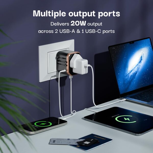 1776836954_Lifelong-Electronics-Universal-Travel-Adapter-All-in-One-2000W-Heavy-Duty-with-20W-Type-C-2-USB-A-180-Countries-EuropeUSAsia-etc.-International-Socket-Accessories.jpg Lifelong Electronics Universal Travel Adapter All in One | 2000W Heavy Duty with 20W Type C & 2 USB A | 180+ Countries - Europe/US/Asia etc. | International Socket Accessories
