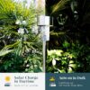 Solar Lights Outdoor Waterproof, 8 Pack, Stainless Steel LED Solar Garden Lights for Patio, Lawn, Yard and Landscape, Garden Decor Patio Decor,Warm Yellow