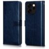 WOW IMAGINE Shock Proof Flip Cover Back Case Cover for Oppo Reno 15C 5G (Flexible | Leather Finish | Card Pockets Wallet & Stand | Blue)