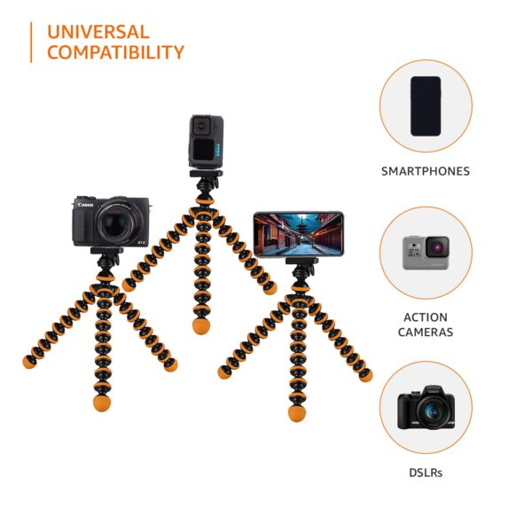 1776860387_Amazon-Basics-Gorilla-TripodMini-33-cm-13-Inch-Tripod-for-Mobile-Phone-with-Phone-Mount-Remote-Flexible-Gorilla-Stand-for-DSLR-Action-Cameras.jpg Amazon Basics Gorilla Tripod/Mini 33 cm (13 Inch) Tripod for Mobile Phone with Phone Mount & Remote, Flexible Gorilla Stand for DSLR & Action Cameras
