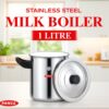 1776866155_PANCA-Stainless-Steel-Milk-Boiler-Spill-Proof-Milk-Boiler-Pot-with-Bakelite-Handle-Whistle-Indicator-Lid-Gas-Induction-Friendly-Double-Boiler-1-Litre.jpg PANCA Stainless Steel Milk Boiler | Spill-Proof Milk Boiler Pot with Bakelite Handle, Whistle Indicator & Lid | Gas & Induction Friendly Double Boiler (1 Litre)