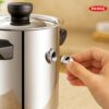 1776866156_PANCA-Stainless-Steel-Milk-Boiler-Spill-Proof-Milk-Boiler-Pot-with-Bakelite-Handle-Whistle-Indicator-Lid-Gas-Induction-Friendly-Double-Boiler-1-Litre.jpg PANCA Stainless Steel Milk Boiler | Spill-Proof Milk Boiler Pot with Bakelite Handle, Whistle Indicator & Lid | Gas & Induction Friendly Double Boiler (1 Litre)