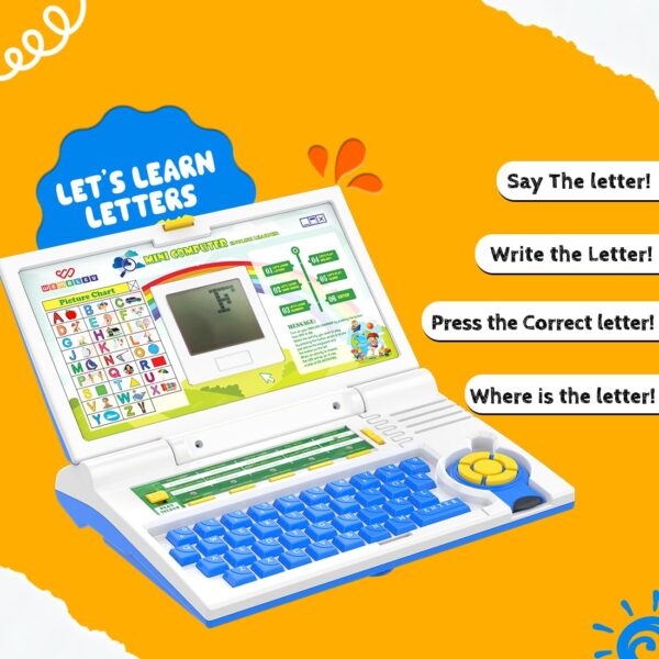 1776869640_Wembley-Educational-Kids-Laptop-Learning-Toy-for-2-5-Years-Boys-Girls-Computer-Toys-for-3-Years-Fun-Activity-Learning-AlphabetLetterWordsGamesMathematicsMusicLogic-Memory-Tool-Blue.jpg Wembley Educational Kids Laptop Learning Toy for 2-5 Years Boys Girls Computer Toys for 3 Years Fun Activity Learning Alphabet,Letter,Words,Games,Mathematics,Music,Logic Memory Tool - Blue