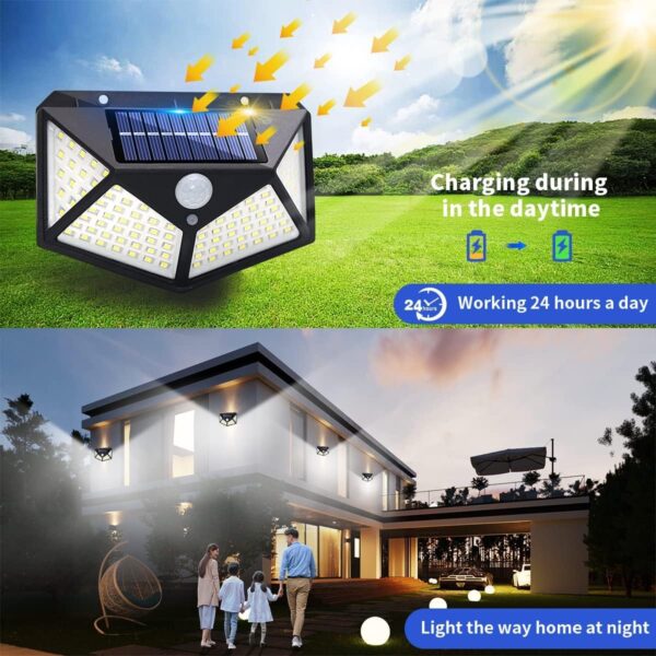 1776882575_GIGAWATTS-GW-601-100-LED-Solar-Wall-Light-with-5.5V-Panel-BIS-Approved-800mAh-Battery-120°-Wide-Angle-Wireless-Motion-Sensor-IP65-Rated-Security-Lamp-for-Yard-Fence-Decor-Pack-of-1-Cool-White.jpg GIGAWATTS GW-601 100 LED Solar Wall Light with 5.5V Panel BIS Approved 800mAh Battery 120° Wide Angle Wireless Motion Sensor IP65 Rated Security Lamp for Yard Fence Decor (Pack of 1, Cool White)