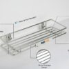 Stainless Steel Multipurpose Wall Mounted Shelf for Bathroom & Kitchen Storage Rack | Rust-Proof Heavy Duty (DF-MiniClassy-Shelf)
