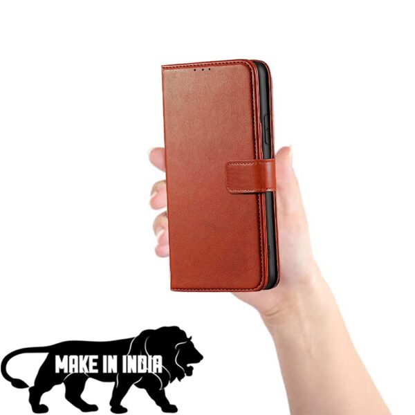 METOO Leather FLIP Cover for Vivo 1820 FLIP Cover :: FLIP Cover Vivo 1820 1908 flip Cover (Brown)