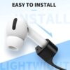 Sounce Anti-Lost Magnetic String Silicone Cable Strap for Apple Airpods 3rd Gen, Airpods 1 & 2, Airpods Pro Soft Neck Rope Cord - Black