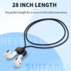 Sounce Anti-Lost Magnetic String Silicone Cable Strap for Apple Airpods 3rd Gen, Airpods 1 & 2, Airpods Pro Soft Neck Rope Cord - Black