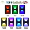 Epyz Solar Wall Light Outdoor UP & Down Waterproof Garden Decoration Wall Lamps Step Street Small Night Lamp Garden Lighting Fence Courtyard Decor 6 LED [ Multicolor, Pack of 1 ]