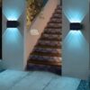 Epyz Solar Wall Light Outdoor UP & Down Waterproof Garden Decoration Wall Lamps Step Street Small Night Lamp Garden Lighting Fence Courtyard Decor 6 LED [ Multicolor, Pack of 1 ]