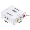 Sounce HDMI to RCA, AV, CVBS AV Composite Video Audio Converter Adapter Supports PAL/NTSC with USB Charge Cable for PC Laptop HDTV DVD - White
