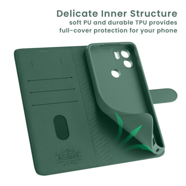 1776912216_KIVANO-LUXE®-Compatible-for-Redmi-Note-14-Pro-Plus-5G-Luxury-Handmade-Leather-Magnetic-Flip-Folio-Case-Card-Holder-Kickstand-Slim-Protective-Cover-Unisex-Green.jpg KIVANO LUXE® Compatible for Redmi Note 14 Pro Plus 5G Luxury Handmade Leather Magnetic Flip Folio Case | Card Holder & Kickstand | Slim Protective Cover | Unisex - Green