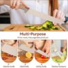 6-Piece Kitchen Knife Set for Home, Anti-Rust Non-Stick Stainless Steel Sharp Chef Knife Sets with Universal Knife Block for Kitchen, Ergonomical Design