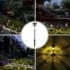 Solar Lights Outdoor, Solar Pathway Lights Outdoor Stainless Steel Yard Lights, Waterproof Garden Lights for Pathway Walkway Patio Yard Lawn Driveway (4)