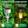 Solar Lights Outdoor, Solar Pathway Lights Outdoor Stainless Steel Yard Lights, Waterproof Garden Lights for Pathway Walkway Patio Yard Lawn Driveway (4)