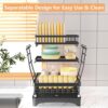 Arcanine Dish Drying Rack,Detachable 3 Tier Dish Rack with Draining Tray, Rustproof Dish Drainer Racks with Detachable Utensil Holder, Cutting Board & Cup Rack for Kitchen Over Sink Organiser (AR-03)