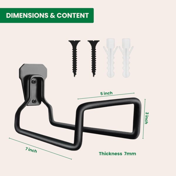 Amulya Farms Water Pipe Holder Wall Mount with Holes – Hose Holder Wall Mount for Garden Hose, Water Hose & Pipe Storage | Garden Hose Hanger with Screws & Anchors.