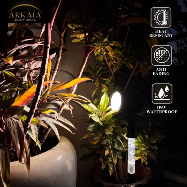 Solar Garden Spotlight Outdoor – Automatic Solar Powered LED Stake Light with Ground Spike, IP65 Waterproof for Plants, Lawn & Pathway