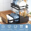 1776936238_Dish-Drying-Rack2-Tier-Black-Large-Drying-Rack-for-Kitchen-CounterRust-Proof-Wear-Resistant-Automatic-Draining-Dish-Rack-with-Utensil-HolderCutting-Board-Holder-570-Rack.jpg Dish Drying Rack,2 Tier Black Large Drying Rack for Kitchen Counter,Rust-Proof Wear-Resistant Automatic Draining Dish Rack with Utensil Holder,Cutting Board Holder (570 Rack)