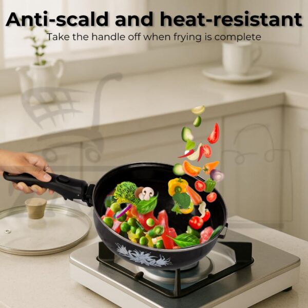 Multipurpose Universal Pot Handle - Detachable Holder for Cookware, Hot Utensil Vessel Pan Holder Kitchen All Cookware Replacement Use.