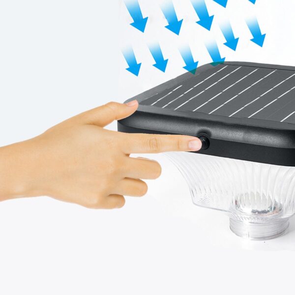 Epyz Solar Pillar Light Outdoor Square Shape with 152LEDs, 8W Monocrystaline Panel, 12,000mah Battery, 3 Type of Lights, Application for Fence, Garden, Wall, Outdoor [ Multicolour ]