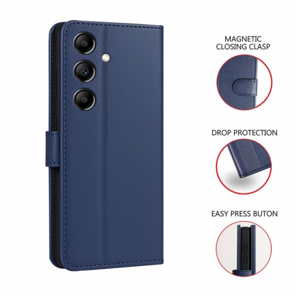 AIBEX ® Shock Proof Flip Compatible for Samsung A14 5G Flip Cover Leather Finish | Inside TPU with Card Pockets | Wallet Stand | Complete Protection Flip Case