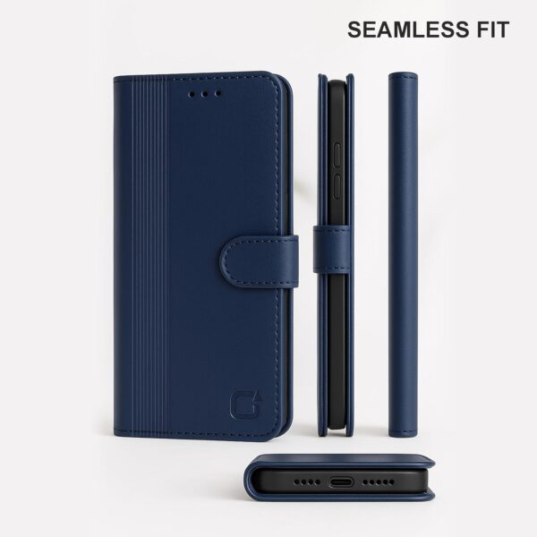 AIBEX ® Shock Proof Flip Compatible for Samsung A14 5G Flip Cover Leather Finish | Inside TPU with Card Pockets | Wallet Stand | Complete Protection Flip Case