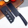 OMESH Stainless Steel 3 Pieces Professional Kitchen Knife Set/Meat Knife/Chef Knife with Non-Slip Handle Sharp Manual Sharpening for Home Kitchen & Restaurant(Black)