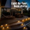 This Diwali Solar Outside Garden Stair Light Fence Post Solar Lights for Patio Pool Stairs Step and Pathway, Weatherproof LED Deck Lights Solar Powered Outdoor Lights-White (12)