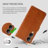 Amazon Brand - Solimo Flip Leather Mobile Cover (Soft & Flexible Back case) for Vivo Y17s 4G / Y28 5G (CamelBlack)