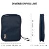 COSMUS Pro Gadget Organizer Case, Portable Zippered Pouch For All Small Gadgets, USB Cables etc Navy