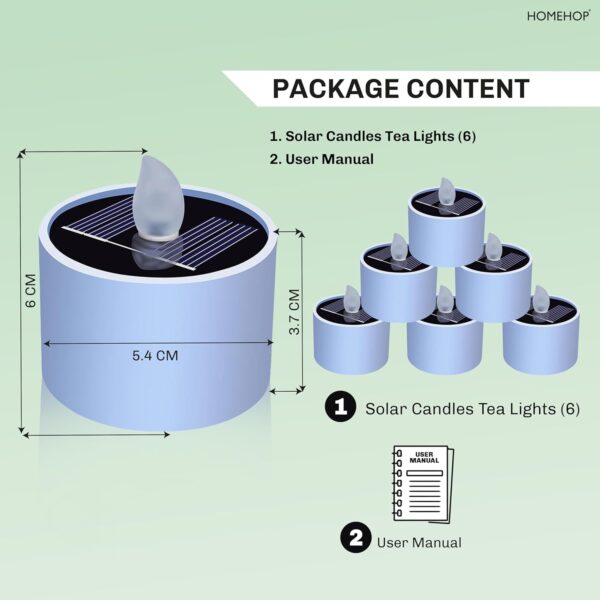 1776971705_Homehop-Solar-Light-Outdoor-Waterproof-Dusk-to-Dawn-Rechargeable-Portable-LED-Tealight-Candle-Lamp-for-Balcony-Garden-Camping-and-Home-Decor-Pack-of-6.jpg Homehop Solar Light Outdoor Waterproof Dusk to Dawn Rechargeable Portable LED Tealight Candle Lamp for Balcony Garden Camping and Home Decor (Pack of 6)