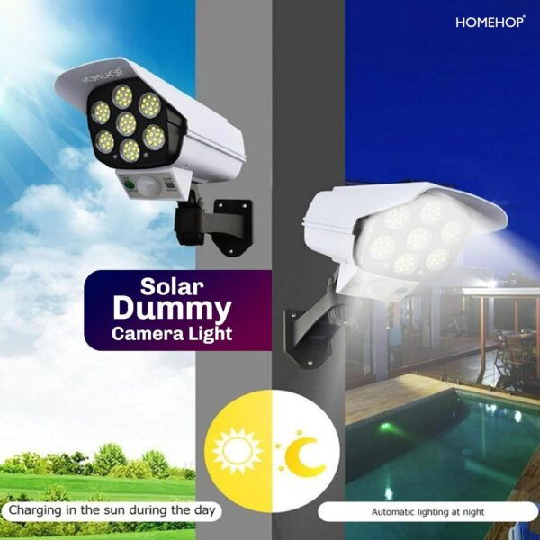 Fizzora Solar Light Outdoor 77 Led Motion Sensor Security Camera Shaped Wall Lamp, Waterproof, Rotatable for Home, Outdoor, Garden with Remote Control (Pack of 1)