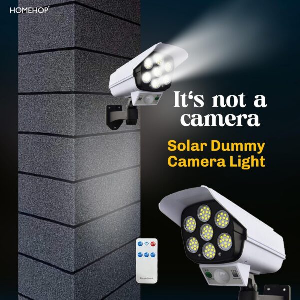 Fizzora Solar Light Outdoor 77 Led Motion Sensor Security Camera Shaped Wall Lamp, Waterproof, Rotatable for Home, Outdoor, Garden with Remote Control (Pack of 1)