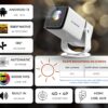 E GATE Atom 3X Projector 4k Ultra HD Full HD 1080p Native Automatic Home Projector for Room | 300 ISO | Rotatable Design | Android Netflix Prime | ARC-HDMI USB WiFi-6 BT Screen Mirroring Egate