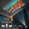E GATE Atom 3X Projector 4k Ultra HD Full HD 1080p Native Automatic Home Projector for Room | 300 ISO | Rotatable Design | Android Netflix Prime | ARC-HDMI USB WiFi-6 BT Screen Mirroring Egate