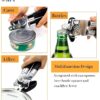 3-in-1 Stainless Steel Can Opener, Bottle Opener & Tin Cutter – Heavy Duty Manual Can Opener with Smooth Edge, Rotating Knob & Comfortable Anti-Slip Hand Grip for Kitchen & Outdoor Campin