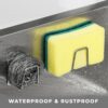 PANCA Stainless Steel Adhesive Sponge Holder for Kitchen Sink | Waterproof Caddy Organizer | Rustproof Sponge Rack for Scrubber & Brush | Kitchen Accessories (Pack of 2)