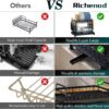 Dish Drying Rack,Dish Rack for Kitchen Counter,2 Tier Large Dish Drying Rack with Drainboard Stainless Steel Dish Drainer with Drainage Utensil Holder (Black-1)