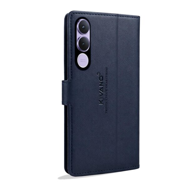 KIVANO LUXE® Compatible for Vivo V70Fe 5G Artisanal Leather Wallet Case with Card Holder for Men Women, Magnetic Flip Folio Cover with Stand RFID Blocking Cell