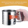 MumdoYAL Flour Sieve, Kitchen Sieve, Icing Sugar Spreader, with Single Operated Handle, Capacity 250 g