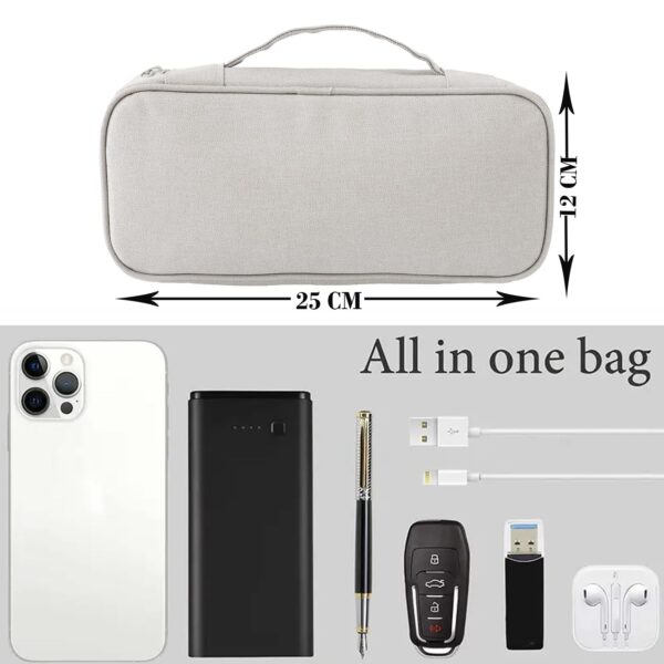 1777033484_Kuber-Industries-Travel-Organizer-For-Electronic-AccessoriesMultipurpose-PouchAdapter-Cable-Gadget-OrganizerTwo-Comparment-With-Zipper-Grey.jpg Kuber Industries Travel Organizer For Electronic Accessories|Multipurpose Pouch|Adapter, Cable, Gadget Organizer|Two Comparment With Zipper (Grey)